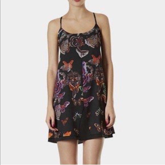 Topshop Dresses & Skirts - Topshop butterfly print mini slip dress - US 4